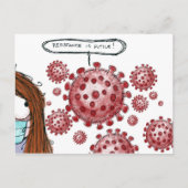 COVID-19: Verzet is Futile. Briefkaart (Voorkant)