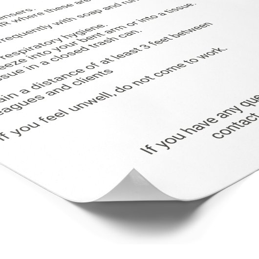 Covid-19 Voeg uw professionele Logo-mededeling toe Poster (Hoek)