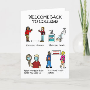 Covid 19 Welkom terug naar College Feestdagen Kaart