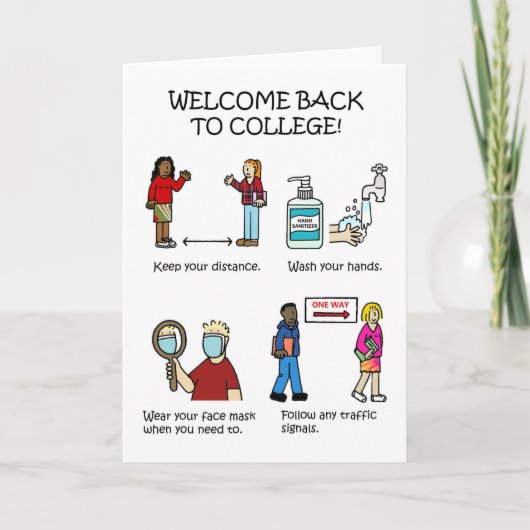 Covid 19 Welkom terug op school Feestdagen Kaart (Voorkant)