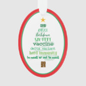 Covid 2021 Keepomwille Red Green Kerstsierente Ornament (voorkant)