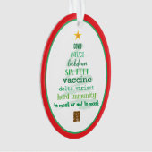 Covid 2021 Keepomwille Red Green Kerstsierente Ornament (voorkant)