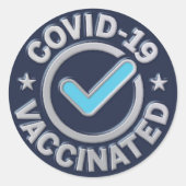 COVID-9-gevaccineerde Sticker (Voorkant)