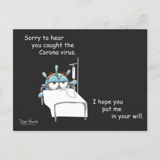 COVID Briefkaart #2 in CORONA-serie door Dan Youra