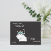 COVID Briefkaart #2 in CORONA-serie door Dan Youra (Staand voorkant)