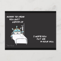 COVID Briefkaart #2 in een serie van kunstenaar Da