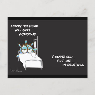 COVID Briefkaart #2 in een serie van kunstenaar Da