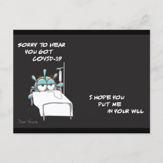 COVID Briefkaart #2 in een serie van kunstenaar Da