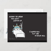 COVID Briefkaart #2 in een serie van kunstenaar Da (Voorkant / Achterkant)