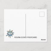 COVID Briefkaart #2 in een serie van kunstenaar Da (Achterkant)