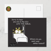 COVID Briefkaart #5 in CORONA-serie door Dan Youra (Voorkant / Achterkant)