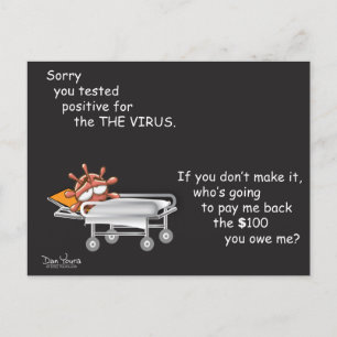 COVID Briefkaart #7 in CORONA-serie door Dan Youra