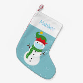 Covid Christmas 2020 Snowman Schattige Custom Kleine Kerstsok (Voorkant (Hangend))
