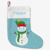 Covid Christmas 2020 Snowman Schattige Custom Kleine Kerstsok (Voorkant)