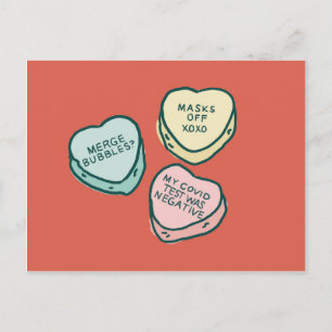 Covid Conversation Hearts Funny Valentijnse kaart