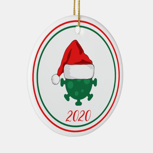 Covid Corinavirus Global Pandemic 2020 Keramisch Ornament (Rechts)