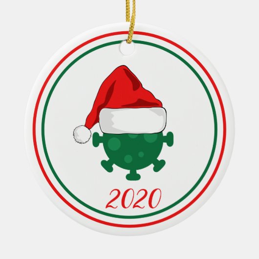 Covid Corinavirus Wereldwijde Pandemie 2020 Keramisch Ornament (Voorkant)