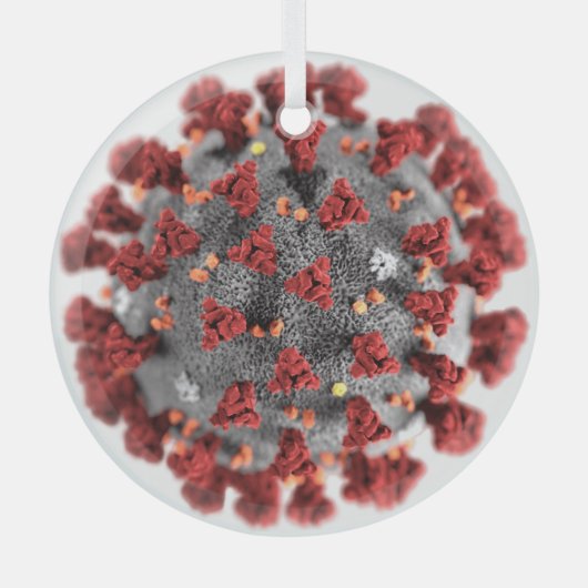 Covid Coronavirus Glass Ornament (Voorkant)