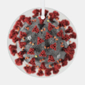 Covid Coronavirus Glass Ornament (Achterkant)