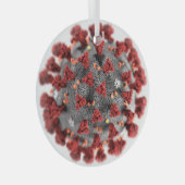 Covid Coronavirus Glass Ornament (Voorkant Rechts)