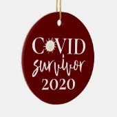 Covid Coronavirus Overlevende 2020 Keramisch Ornament (Rechts)