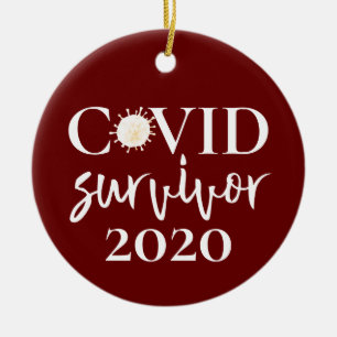 Covid Coronavirus Overlevende 2020 Keramisch Ornament