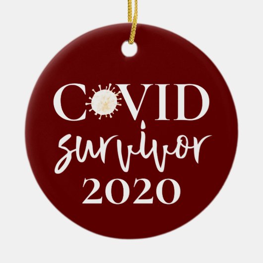 Covid Coronavirus Overlevende 2020 Keramisch Ornament (Voorkant)