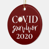 Covid Coronavirus Overlevende 2020 Keramisch Ornament (Links)