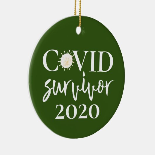Covid Coronavirus Survivor 2020 Keramisch Ornament (Rechts)