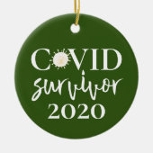 Covid Coronavirus Survivor 2020 Keramisch Ornament (Voorkant)