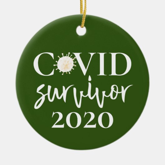 Covid Coronavirus Survivor 2020 Keramisch Ornament (Voorkant)