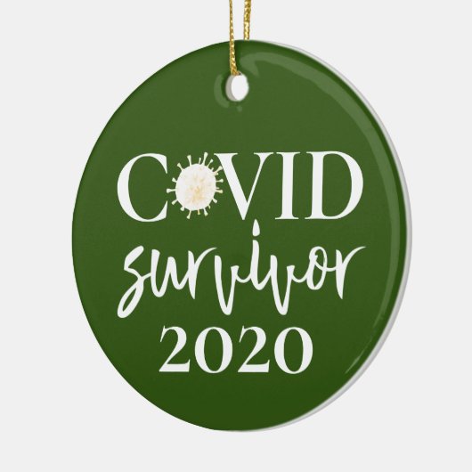 Covid Coronavirus Survivor 2020 Keramisch Ornament (Links)