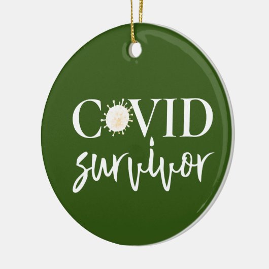 Covid Coronavirus Survivor Ceramic Ornament (Links)
