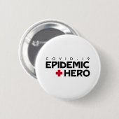 COVID Epidemiologische Hero Ronde Button 5,7 Cm (Voorkant /achterkant)