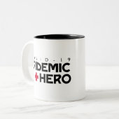 COVID Epidemiologische Hero Tweekleurige Koffiemok (Voorkant links)