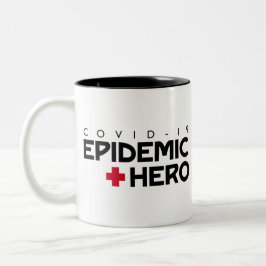 COVID Epidemiologische Hero Tweekleurige Koffiemok