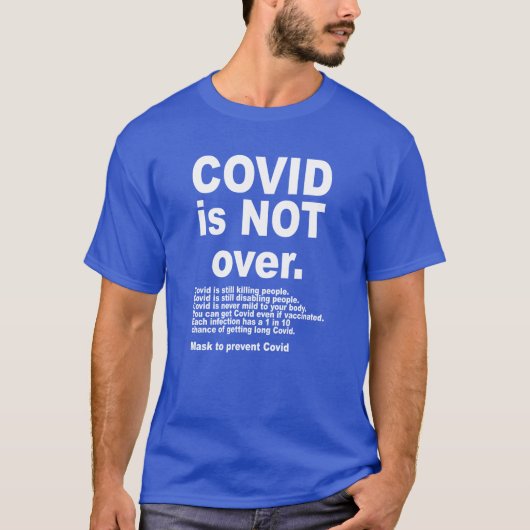 Covid gaat niet over donkere t-shirts (Voorkant)