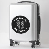 COVID gelieve hier te staan Sneaker Print Verander Sticker (Koffer)