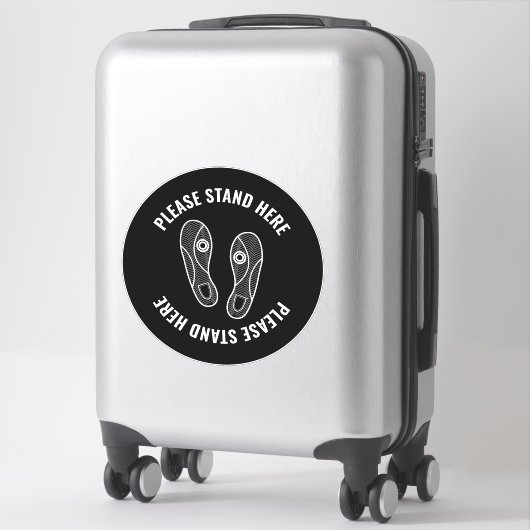 COVID gelieve hier te staan Sneaker Print Verander Sticker (Koffer)