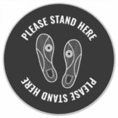 COVID gelieve hier te staan Sneaker Print Verander Sticker (Voorkant)