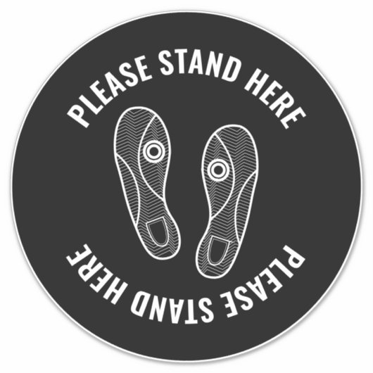 COVID gelieve hier te staan Sneaker Print Verander Sticker (Voorkant)