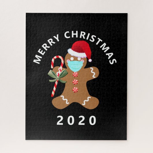 Covid Gingerbrood Man Funny Kerstmis 2020 Legpuzzel (Verticaal)