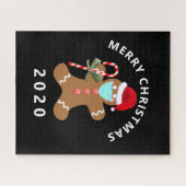 Covid Gingerbrood Man Funny Kerstmis 2020 Legpuzzel (Horizontaal)