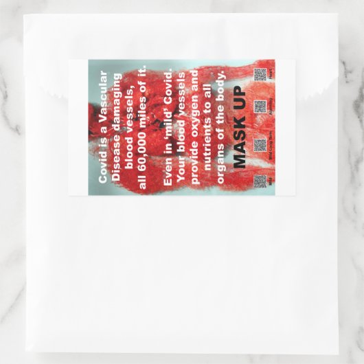 Covid is een vaatziekte papier stickers (Tas)