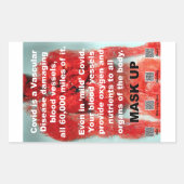 Covid is een vaatziekte papier stickers (Voorkant)