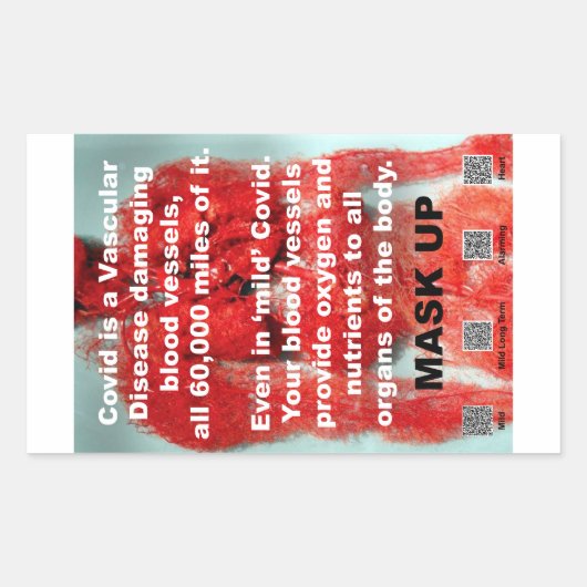 Covid is een vaatziekte papier stickers (Voorkant)