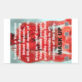 Covid is een vaatziekte papier stickers