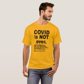 Covid is niet over t-shirt (Voorkant volledig)