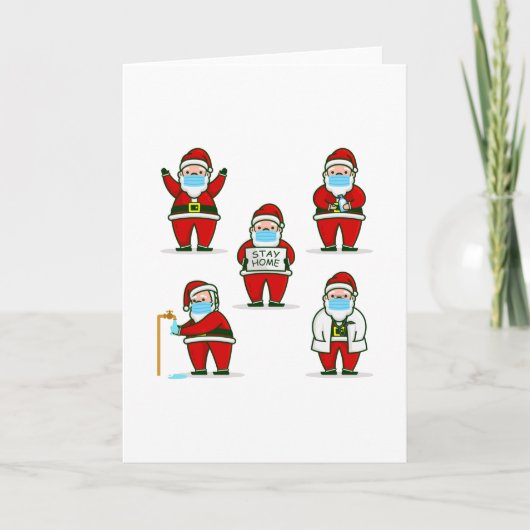 covid kerst gezichtsmasker dokter sint-nicolaas (Voorkant)