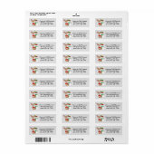 Covid Kerst Rendier Sneeuwman Gezichtsmasker Etiket (Full Sheet)